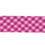 Biais Frou-Frou 20mmtissu Vichy Rose Camélia 4090-20-507 petite image