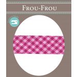 Biais Frou-Frou 20mm tissu Vichy Rose Camélia - PRIX AU METRE