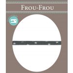 Frou-Frou Cordon Spaghetti 7mm ETOILES Gris foncé - PRIX AU METRE