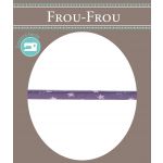 Frou-Frou Cordon Spaghetti 7mm tissu Etoiles Violet clair - PRIX AU METRE