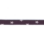 Frou-Frou Cordon Spaghetti 7mm tissu Etoiles Violet foncé 4091-7-106 petite image