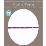 Frou-Frou Cordon Spaghetti 7mm tissu Etoiles Rose Camélia - PRIX AU METRE