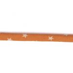 Frou-Frou Cordon Spaghetti 7mm tissu Etoiles Orange 4091-7-109 petite image