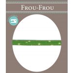 Frou-Frou Cordon Spaghetti 7mm tissu Etoiles Vert pomme 4091-7-112 image