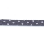 Frou-Frou Cordon Spaghetti 7mm tissu Pois Myrtille - PRIX AU METRE