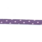 Frou-Frou Cordon Spaghetti 7mm tissu Pois Violet clair 4091-7-205 petite image