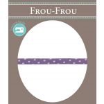 Frou-Frou Cordon Spaghetti 7mm tissu Pois Violet clair - PRIX AU METRE
