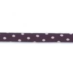 Frou-Frou Cordon Spaghetti 7mm tissu Pois Violet foncé 4091-7-206 petite image