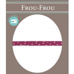 Frou-Frou Cordon Spaghetti 7mm tissu Pois Rose Camélia - PRIX AU METRE