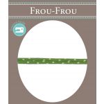 Frou-Frou Cordon Spaghetti 7mm tissu Pois Vert pomme - PRIX AU METRE