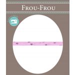 Frou-Frou Cordon Spaghetti 7mm tissu Etoiles Rose - PRIX AU METRE