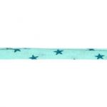 Frou-Frou Cordon Spaghetti 7mm tissu Etoiles Bleu lagon 4091-7-311 petite image