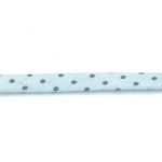 Frou-Frou Cordon Spaghetti 7mm tissu Pois Bleu layette 4091-7-403 petite image