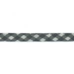Frou-Frou Cordon Spaghetti 7mm tissu Vichy Gris foncé 4091-7-502 petite image