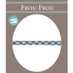 Frou-Frou Cordon Spaghetti 7mm tissu Vichy Bleu Gris - PRIX AU METRE
