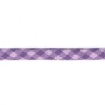 Frou-Frou Cordon Spaghetti 7mm tissu Vichy Violet clair 4091-7-505 petite image