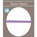 Frou-Frou Cordon Spaghetti 7mm tissu Vichy Violet clair - PRIX AU METRE