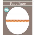 Frou-Frou Cordon Spaghetti 7mm tissu Vichy Orange - PRIX AU METRE