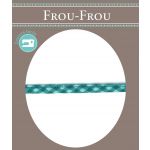 Frou-Frou Cordon Spaghetti 7mm tissu Vichy Turquoise foncé - PRIX AU METRE