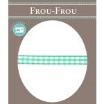 Ruban Tissé Frou-Frou 6mm Vichy Bleu lagon 4125-6-25 image