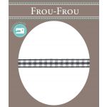 Ruban Tissé Frou-Frou 6mm Vichy Bleu Marine 4125-6-4 image