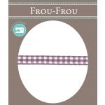 Ruban Tissé Frou-Frou 6mm Vichy Rose prune 4125-6-58 image