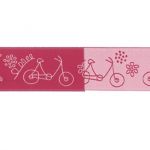 Ruban A bicyclette Rose Camélia 25mm - PRIX AU METRE