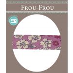 Frou-Frou Bias 20mmx2m Fleuri Rose prune 4213-0-1 image