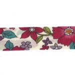 Frou-Frou Bias 20mmx2m Fleuri Bordeaux glamour 4213-0-14 petite image