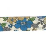 Frou-Frou Bias 20mmx2m Fleuri Bleu foncé 4213-0-16 petite image