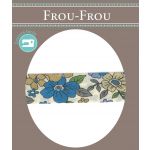 Frou-Frou Bias 20mmx2m Fleuri Bleu foncé 4213-0-16 image