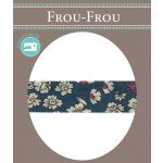 Frou-Frou Bias 20mmx2m Fleuri Bleu marine 4213-0-7 image