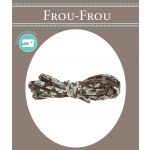Frou-Frou Cordon spaghetti 7mmx2m tissu Fleuri chocolat 4214-0-10 image