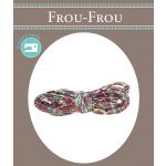 Frou-Frou Cordon spaghetti 7mmx2m tissu Fleuri Bordeaux glamour 4214-0-13 image