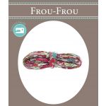 Frou-Frou Cordon spaghetti 7mmx2m tissu Fleuri Bordeaux glamour 4214-0-14 image