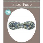 Frou-Frou Cordon spaghetti 7mmx2m tissu Fleuri Bleu 4214-0-15 image