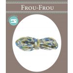 Frou-Frou Cordon spaghetti 7mmx2m tissu Fleuri Bleu 4214-0-16 image