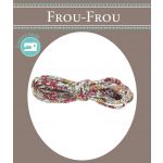 Frou-Frou Cordon spaghetti 7mmx2m tissu Fleuri Rouge 4214-0-19 image