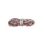 Frou-Frou Cordon spaghetti 7mmx2m tissu Fleuri Rouge 4214-0-20 petite image