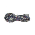 Frou-Frou Cordon spaghetti 7mmx2m tissu Fleuri Bleu marine 4214-0-7 petite image