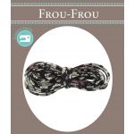 Frou-Frou Cordon spaghetti 7mmx2m tissu Fleuri Noir 4214-0-9 image
