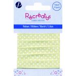 Récréatys - Ruban gros grain Pois 10mmx1m Beige