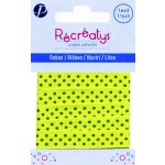 Récréatys - Ruban gros grain Pois 10mmx1m Vert pistache