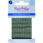 Récréatys - Ruban Vichy 10mmx1m Noir