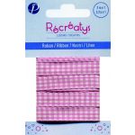 Récréatys - Ruban Vichy 10mmx1m Rose