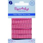 Récréatys - Ruban Vichy 10mmx1m Rouge