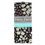 COUPON TISSU 45x55cm FLEURI Noir - 100% Coton