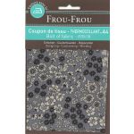 Tissu thermocollant A4 Frou-Frou Fleuri Myrtille