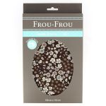 TISSU COUPON FLEURI 150x110cm Marron Chocolat - 100% Coton