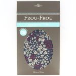 TISSU COUPON FLEURI 150x110cm Bleu marine - 100% Coton